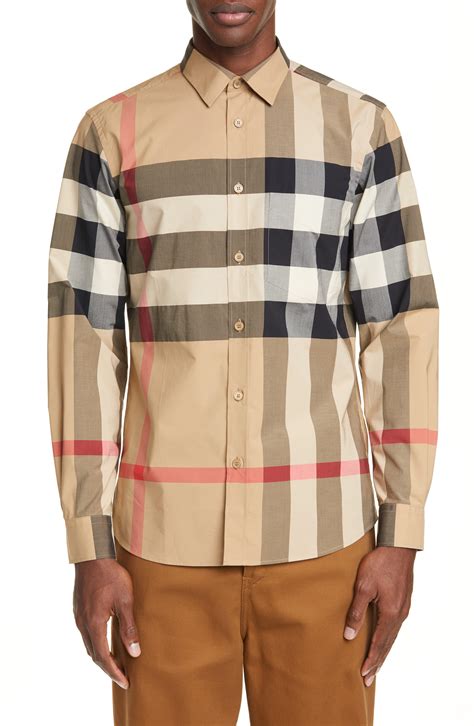 cheap burberry plaid shirt mens|designer shirt burberry for men.